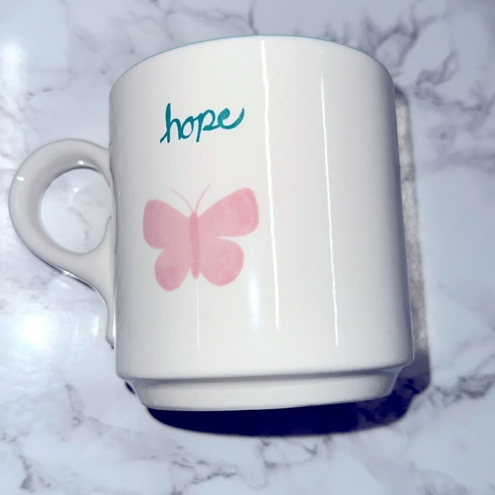 DOLLY PARTON Hope Mug with Pink Butterfly Design 20 ounce brand new - Picture 3 of 6